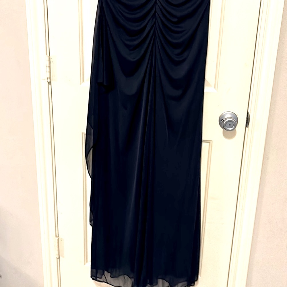 X By Xscape Chiffon Lace Sleeve Dress - Picture 9 of 9